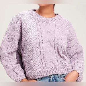 Sadie and sage cable knit cropped sweater